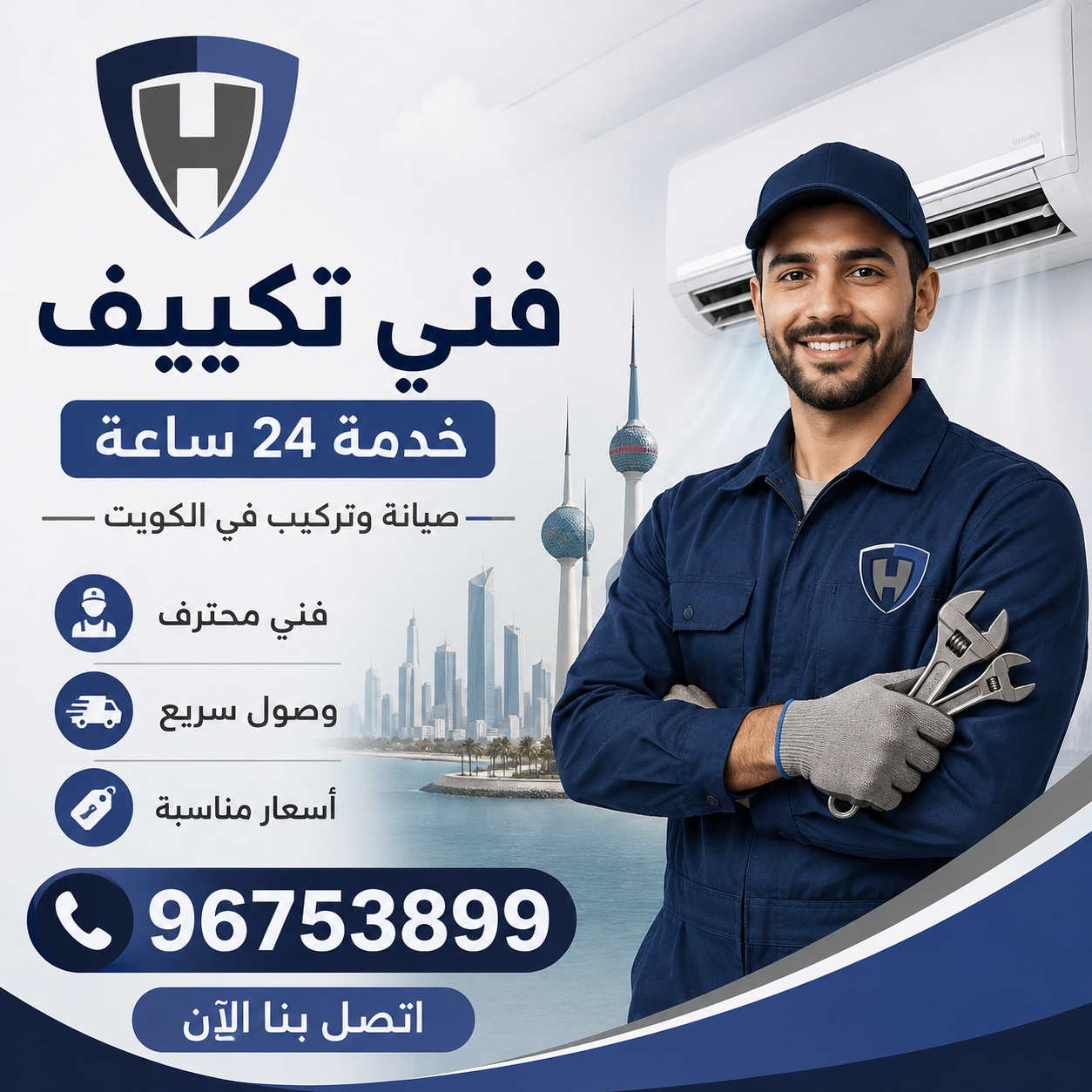 فني تكييف 96753899 في الكويت